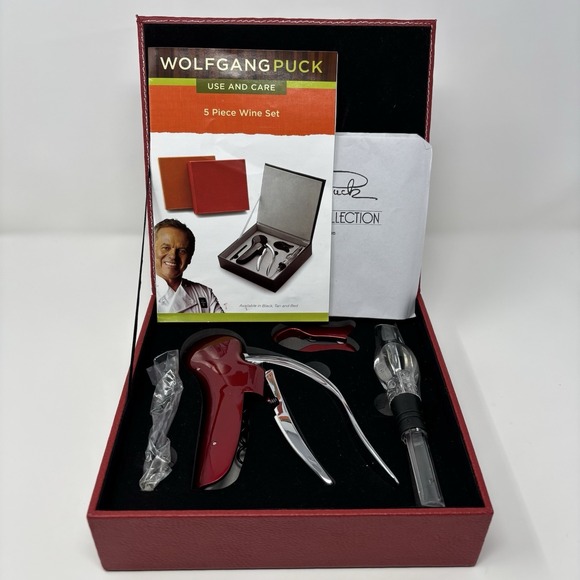 Wolfgang Puck Other - Wolfgang Puck 5-Piece Wine‎ Set New Red Bistro Elite Collection